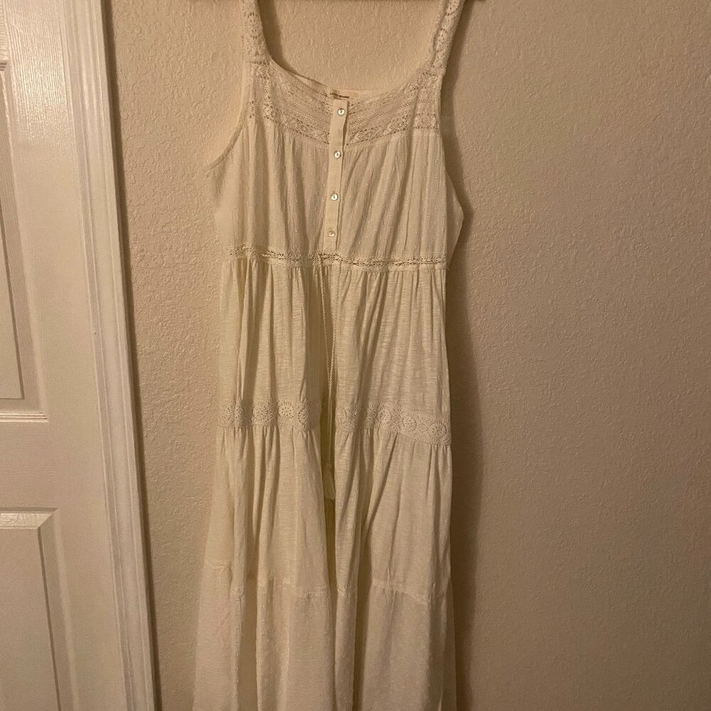 Lucky Brand - Lace Tiered Knit Maxi Dress